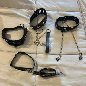 BDSM, Bondage, 50 Shades of Grey Studio Props. Collars, Neck Restraints Lingerie